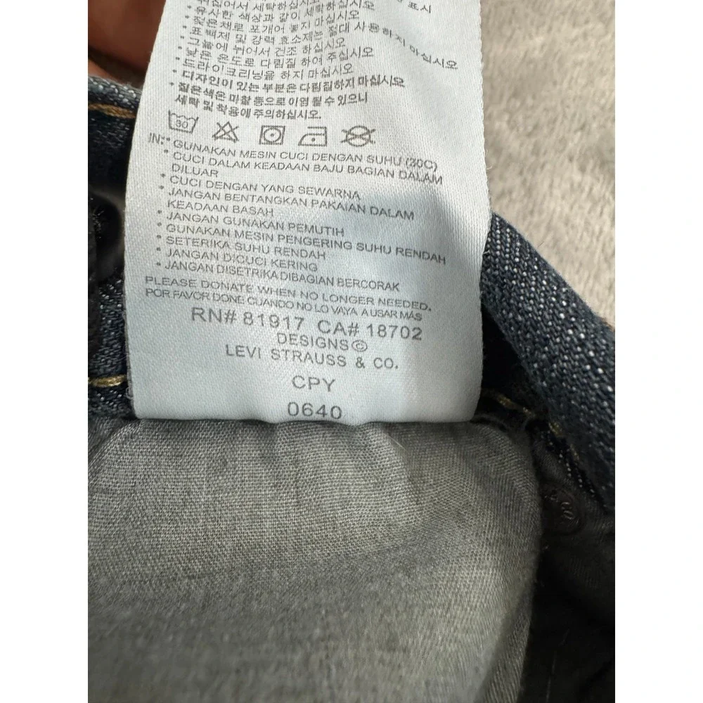 Levis 505 Jeans Boys 28x30 16 Regular Youth Blue Straight Dark Wash‎ Stained